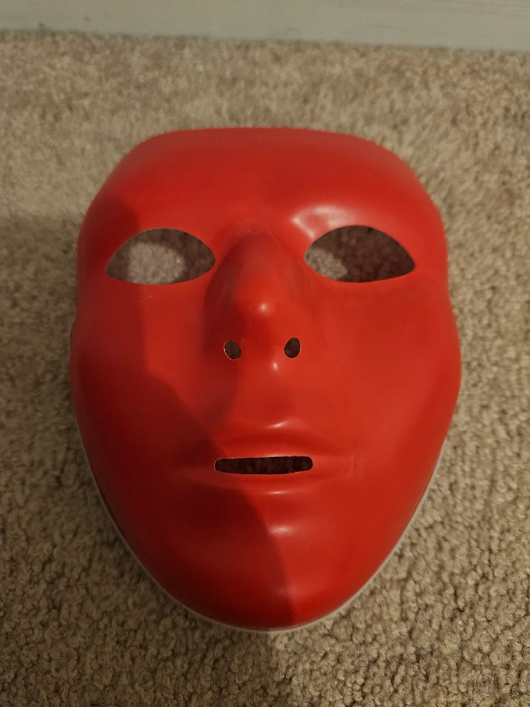 🥕Red Plastic Halloween Face Mask image indicator(2)