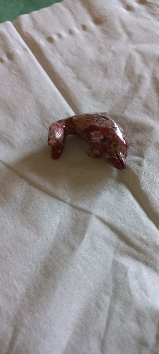 Small Stone Dolphin Figurine - photo 2