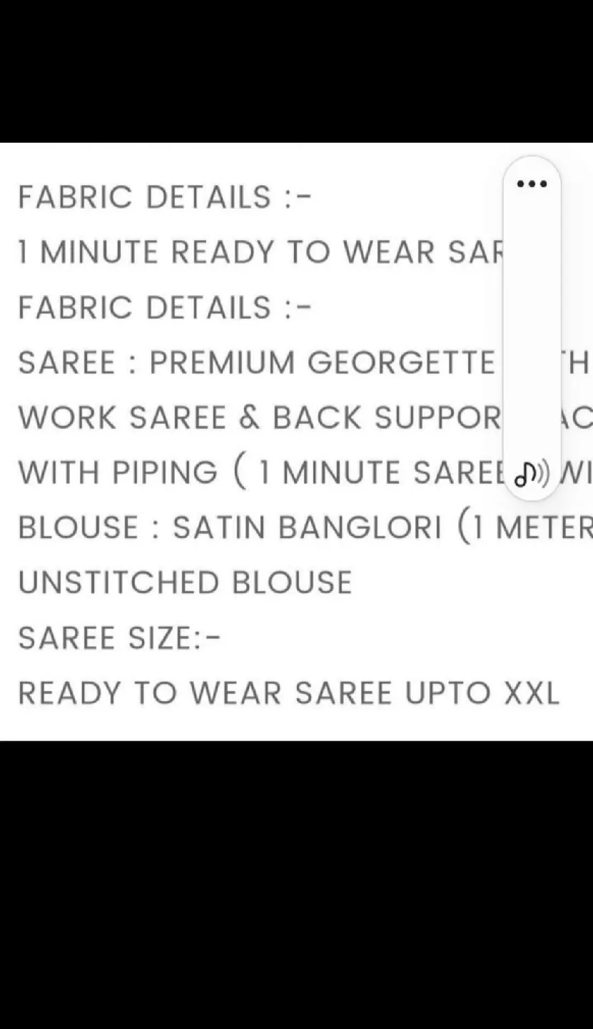 Premium Georgette Ready to Wear Saree - XXL🧡 image indicator(2)