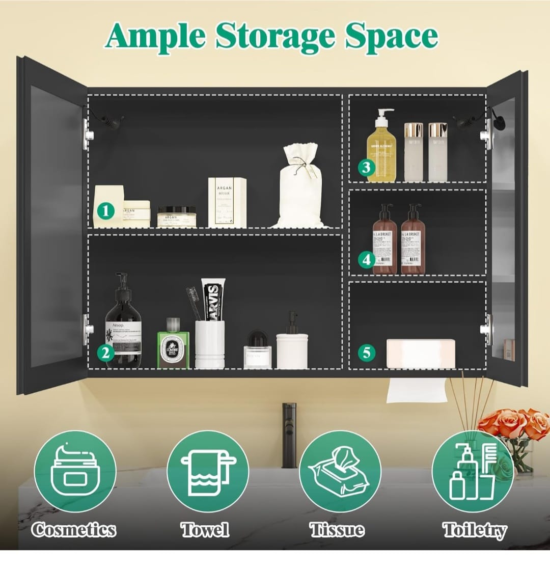 LED Lighted Bathroom Medicine Cabinet 80x60CM ( brand new) - photo 2