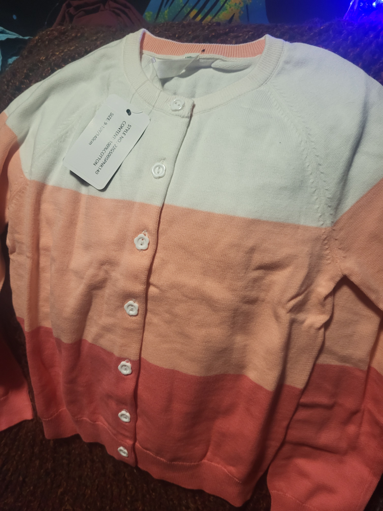 Colour Block Cardigan - Size 5T