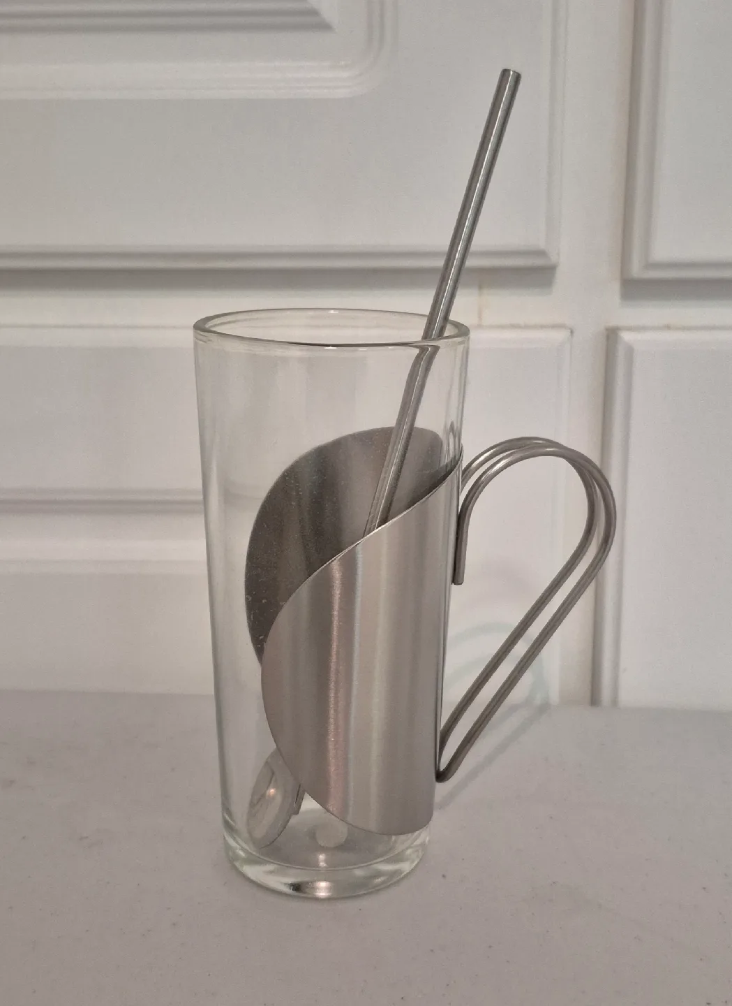 Set of 8 Stainless Steel Specialty Coffee Cups with Spoons image indicator(5)