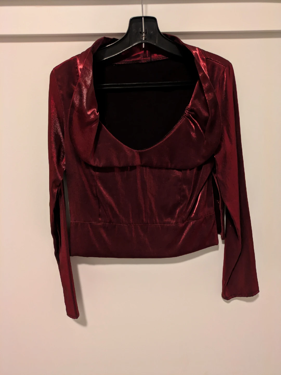 Burgundy Long Sleeve Top