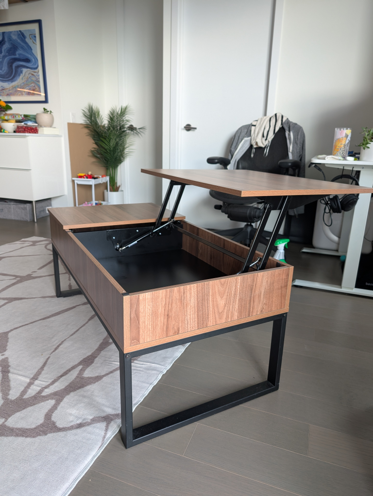 Lift Top Coffee Table with Hidden Storage - photo 2