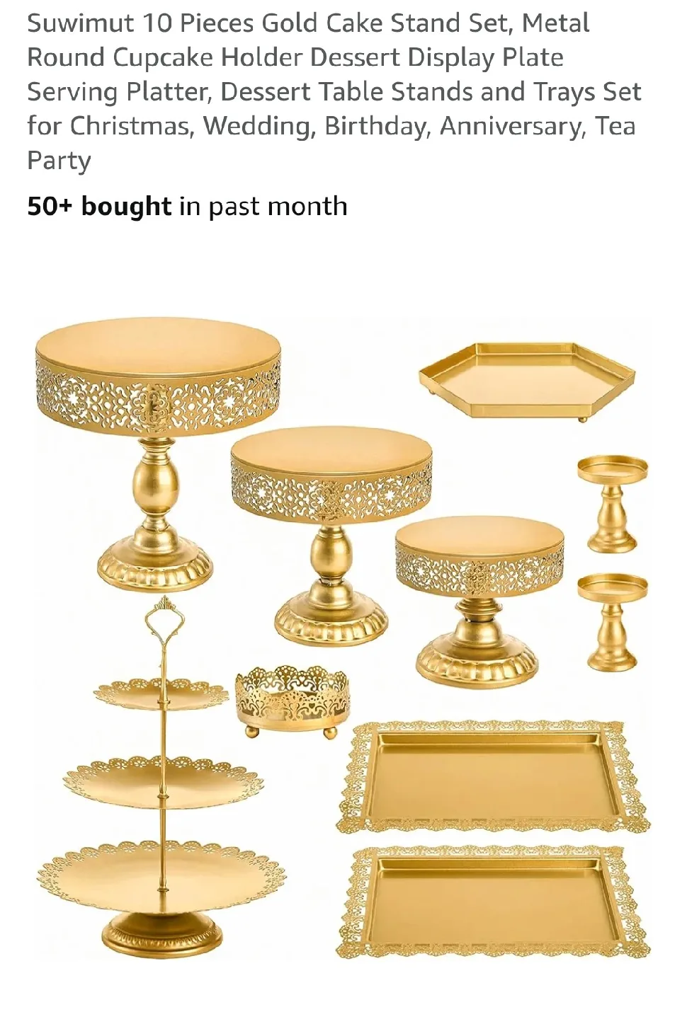 Gold Cake Stands image indicator(7)