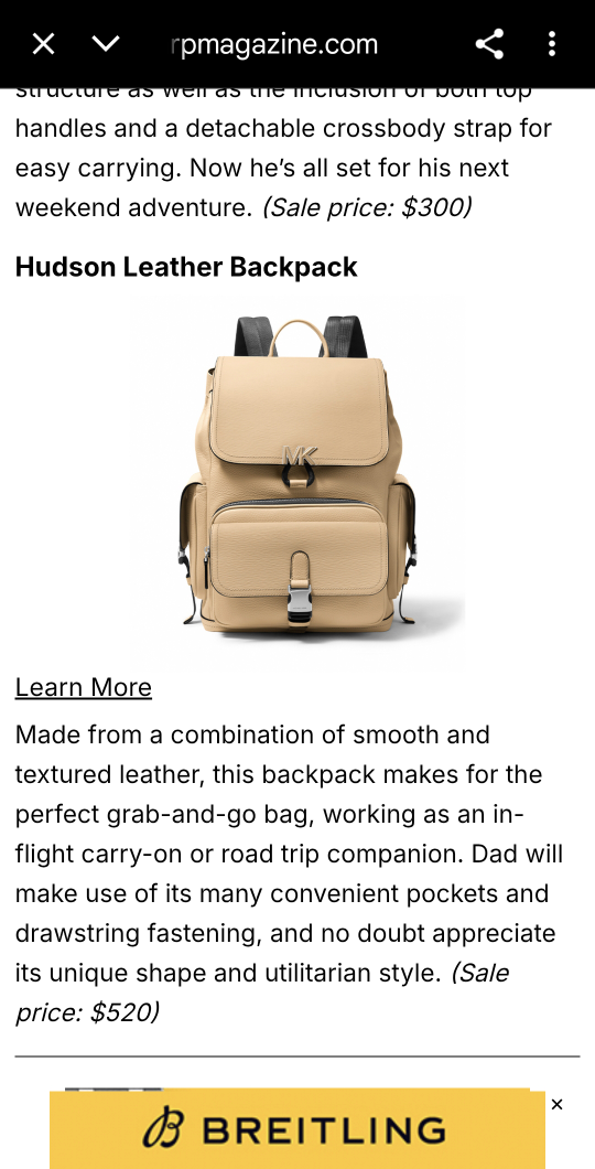 Michael Kors Hudson Leather Backpack - photo 2