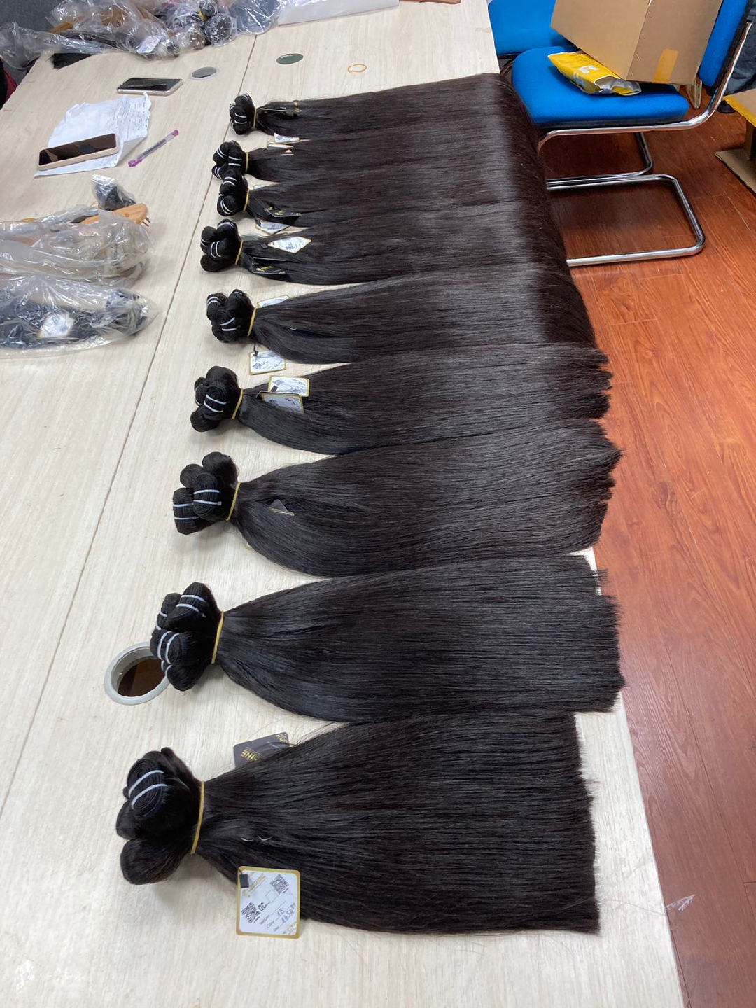 Super Double Drawn Bundles of  Human Hair vietnam. 16 -30"