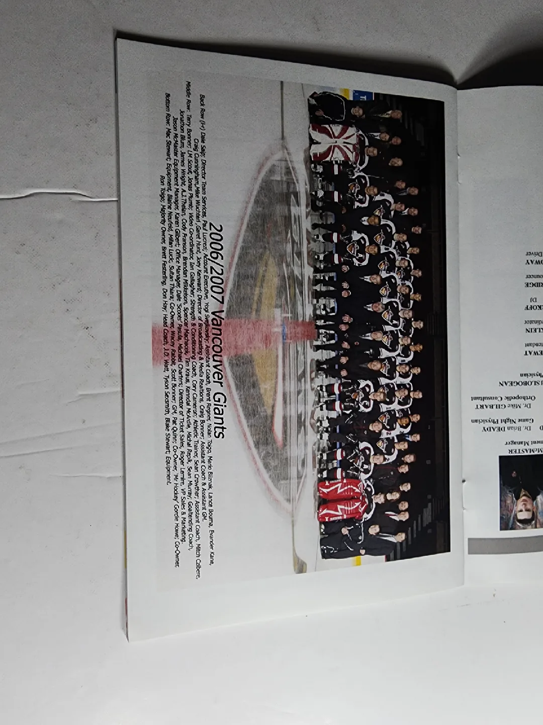 2007 Mastercard Memorial Cup Media Guide - Vancouver Giants image indicator(9)