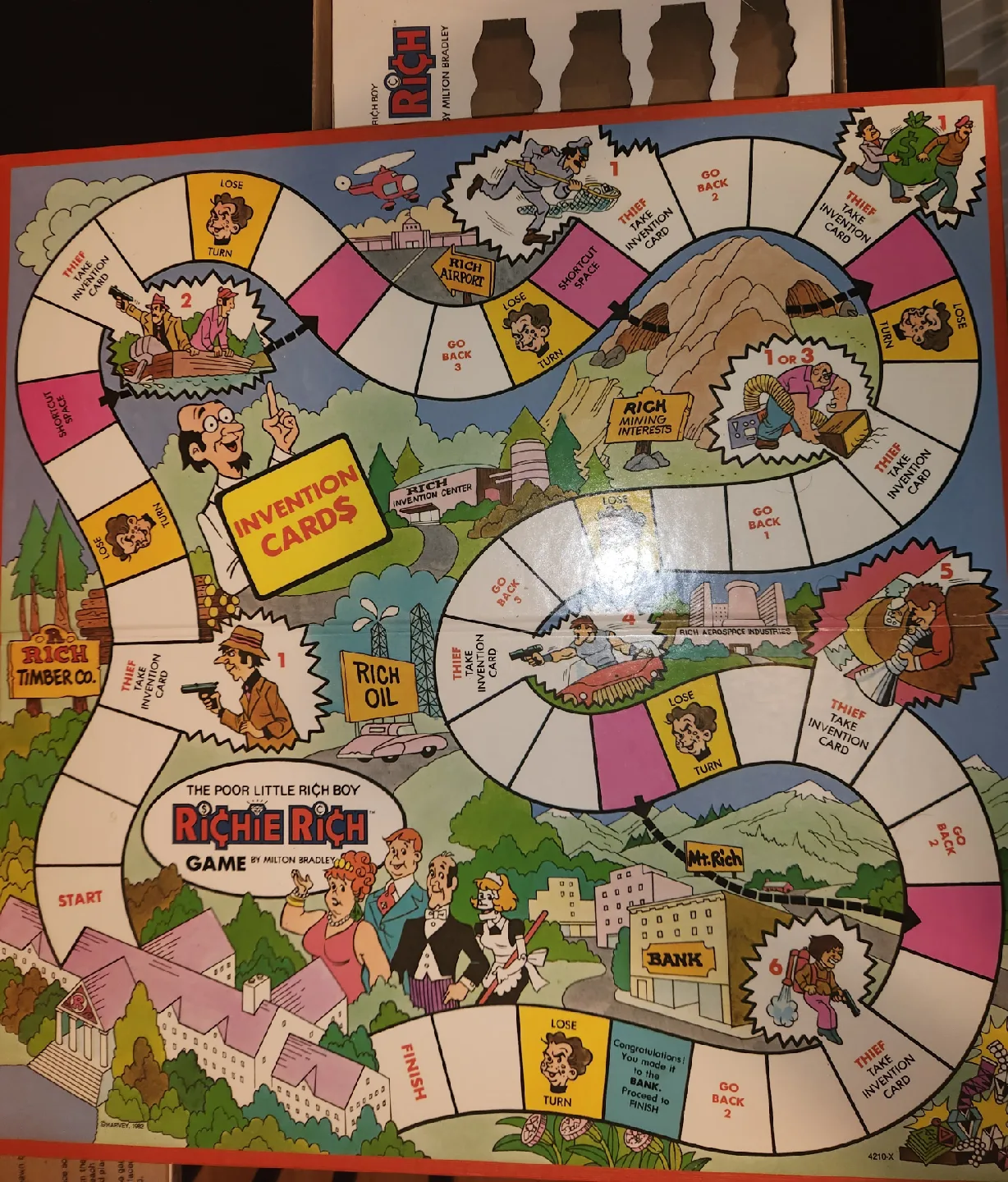 VINTAGE 1982 Milton Bradly Richie Rich Board Game image indicator(2)