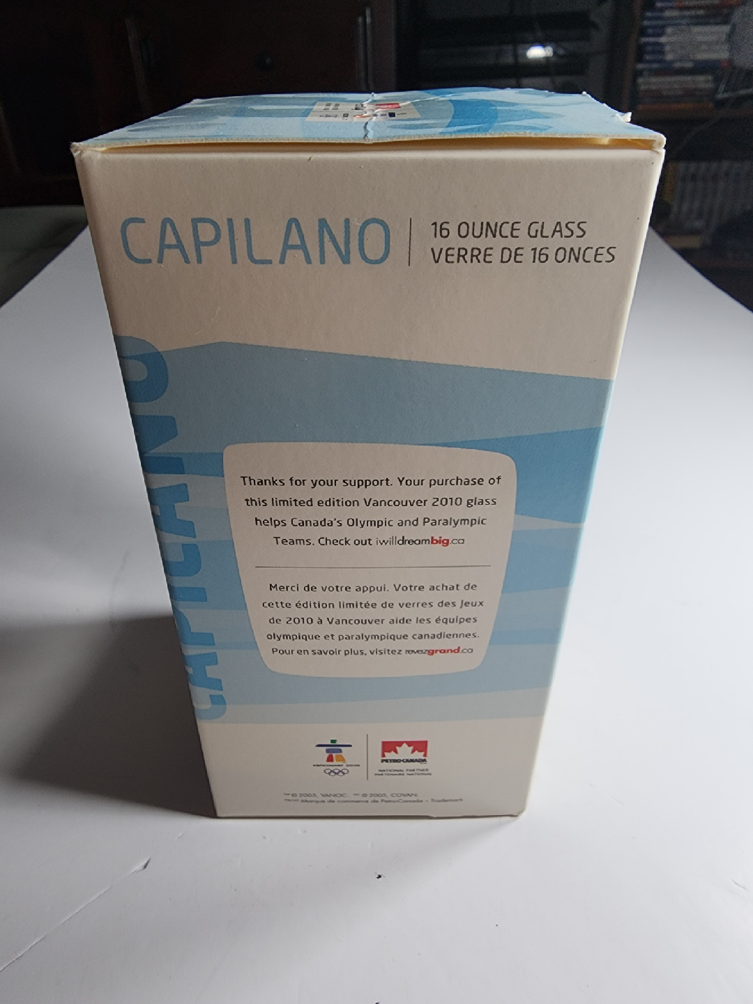 Capilano Vancouver 2010 Olympic 16 oz Glass - photo 3