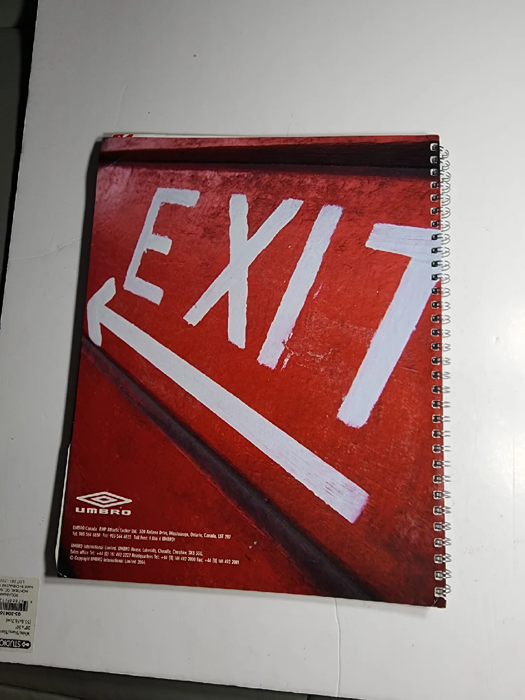 Umbro Soccer Launch 2004 Spiral Notebook image indicator(10)