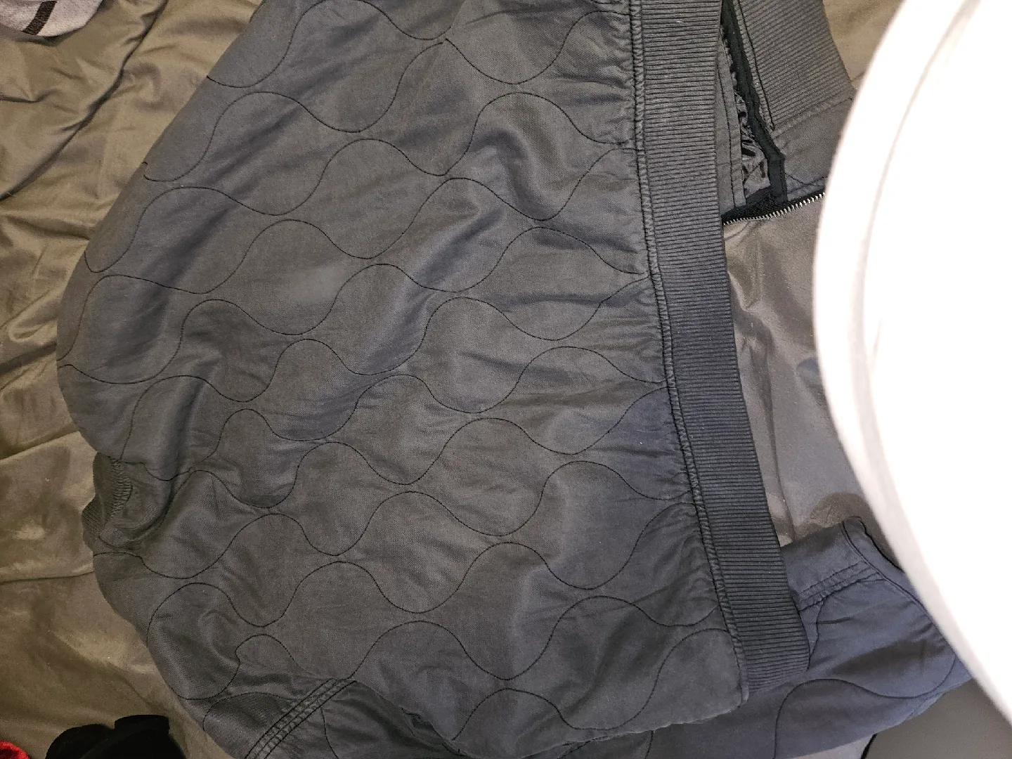 George XXL Quilted Bomber Jacket - Blue/Grey image indicator(5)