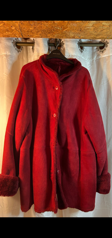 Danier XL Burgundy Shearling Coat