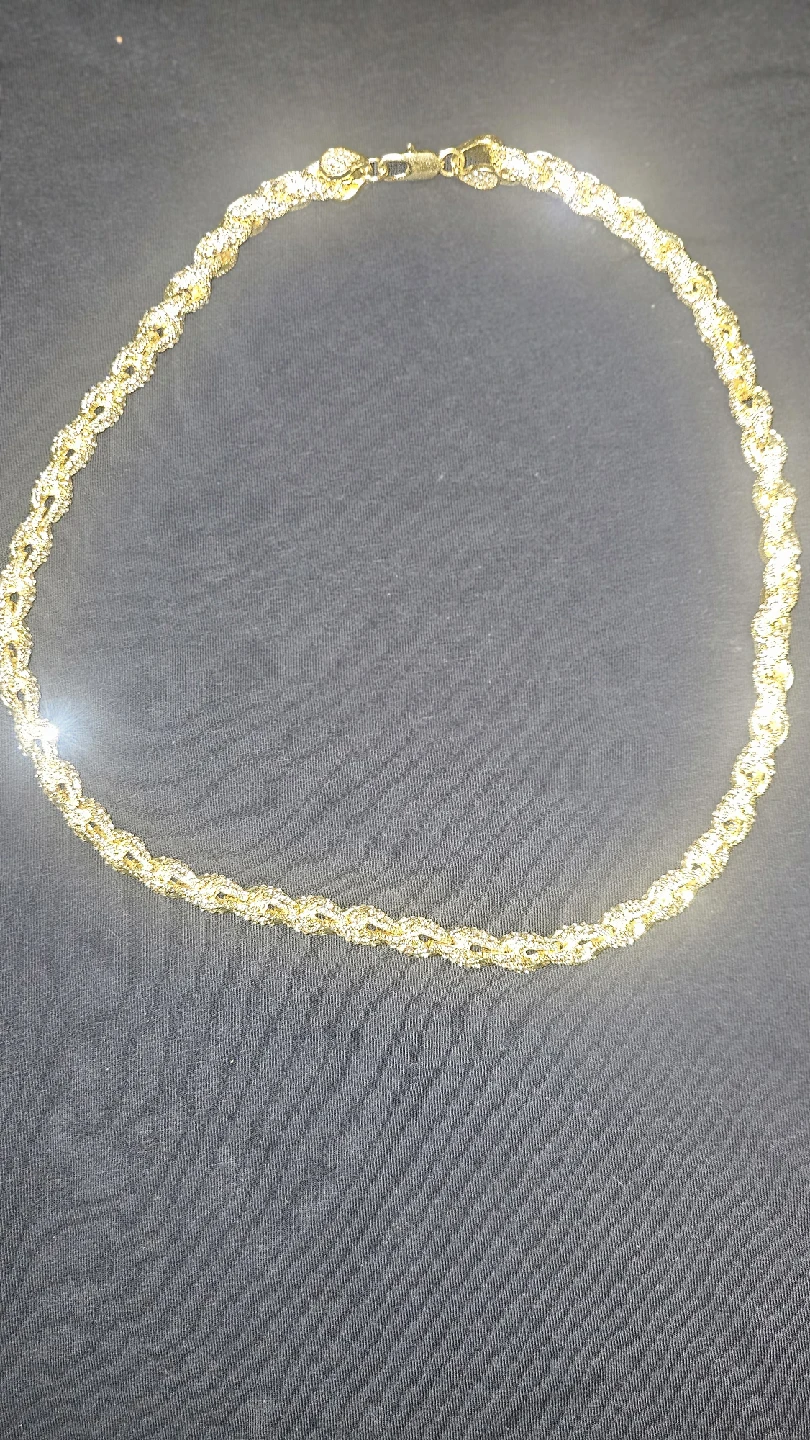 Gold Rope Chain Necklace