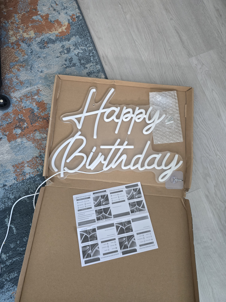 Happy Birthday Neon Sign