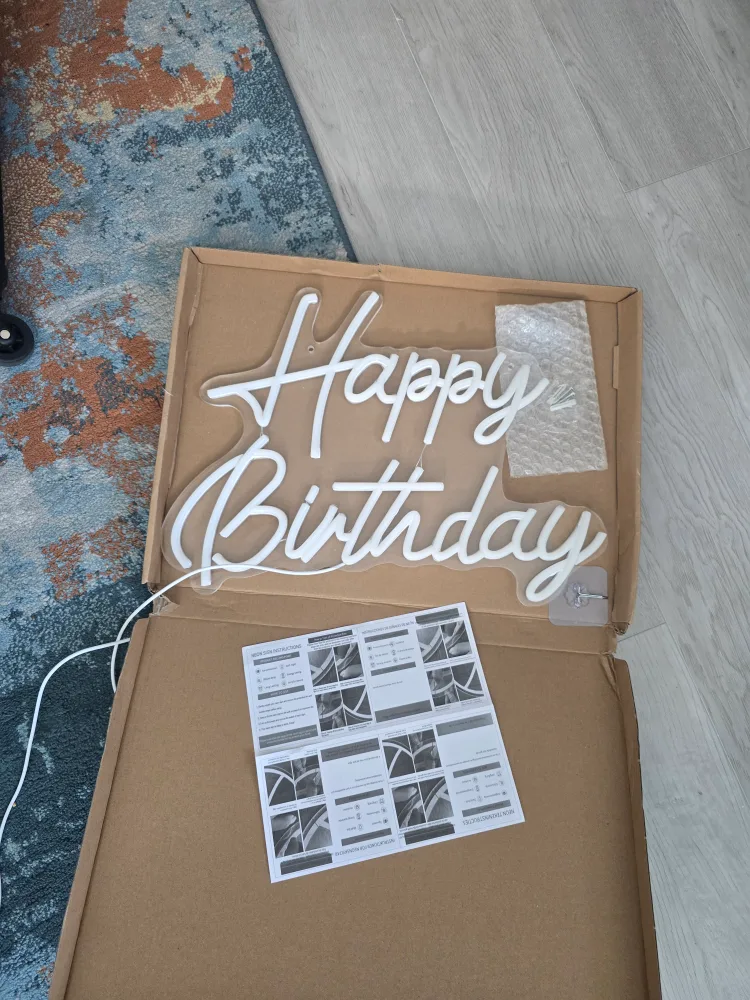 Happy Birthday Neon Sign