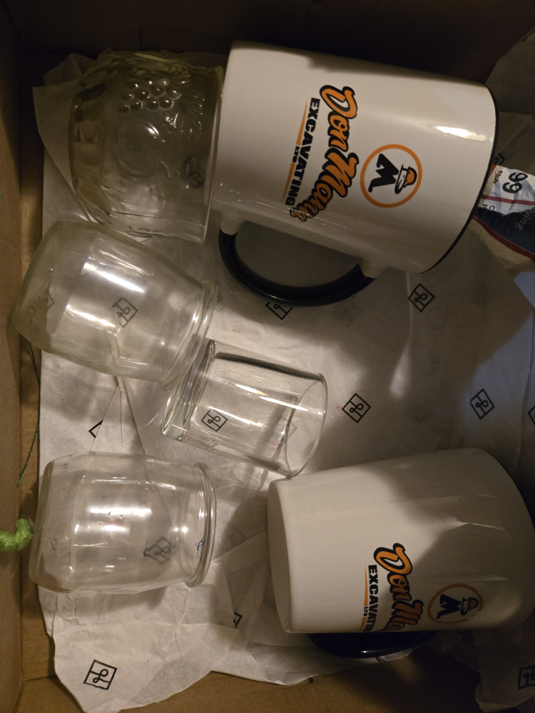 Mugs, Glasses and a couple jars