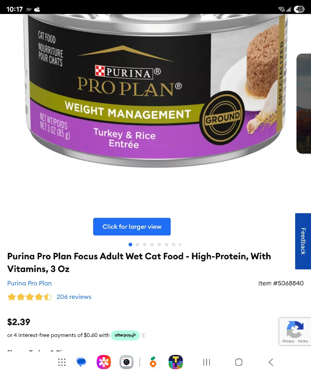 Purina Pro Plan Weight Management Turkey & Rice Cat Food image indicator(3)