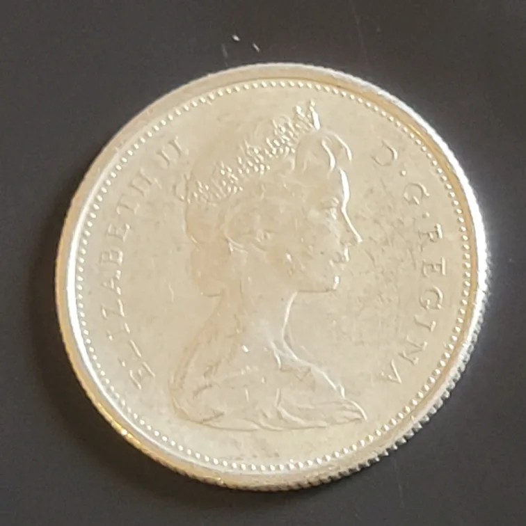 1966 Canadian 25 cent coin thumbnail