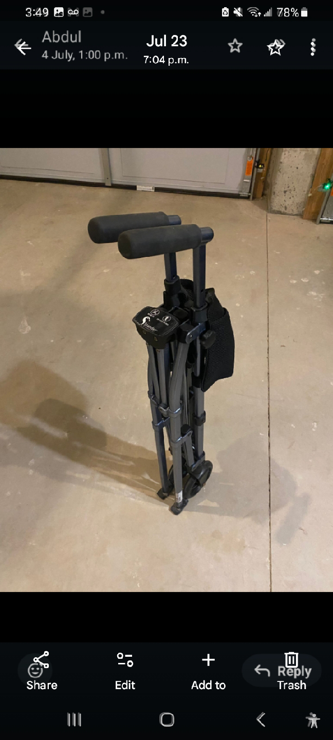 Folding Walker with Wheels & Seat - photo 2