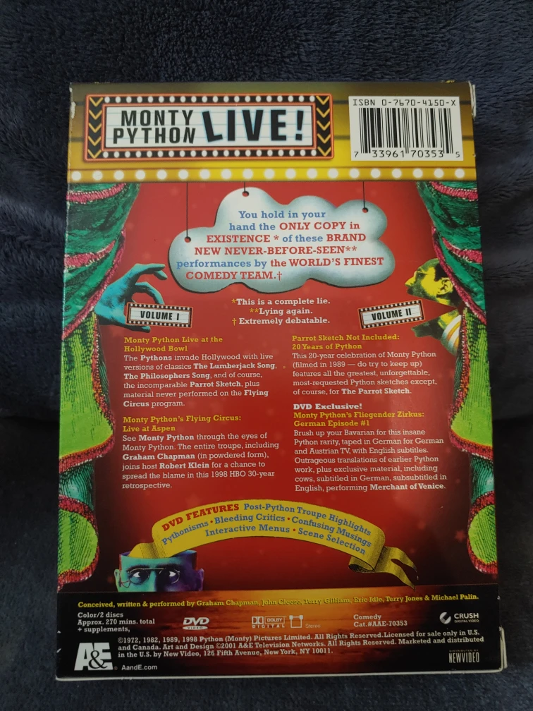 Monty Python Live! DVD Set - photo 2