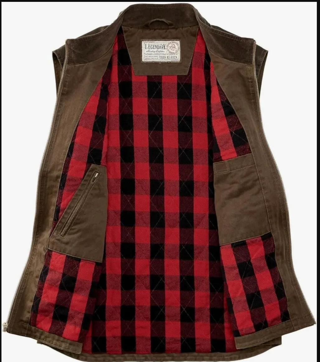 Legendary Whitetails mens Tough as Buck Canvas VestVest image indicator(2)