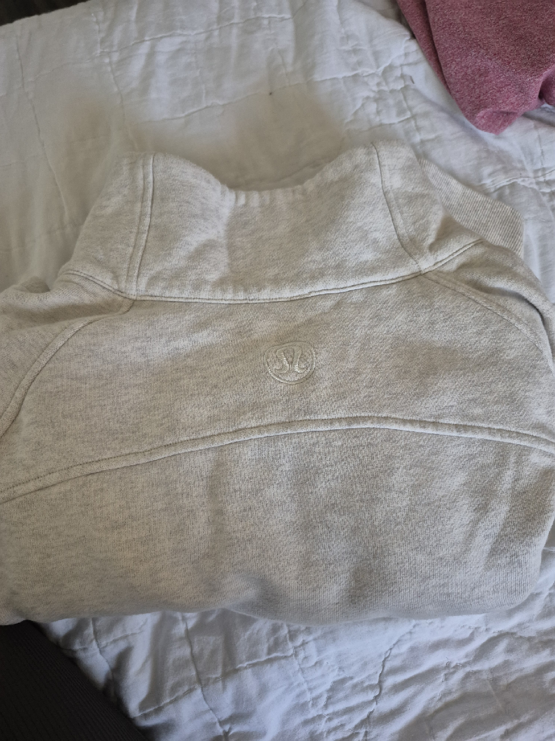 Lululemon Scuba Oversized 1/2 Zip Light Ivory Nulu M/L - photo 2