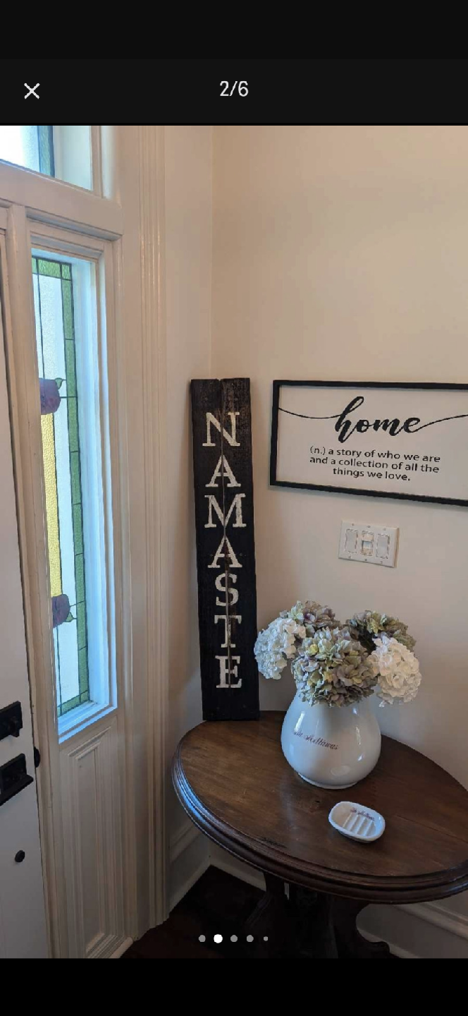 Namaste Wood Sign -Brand New - photo 2