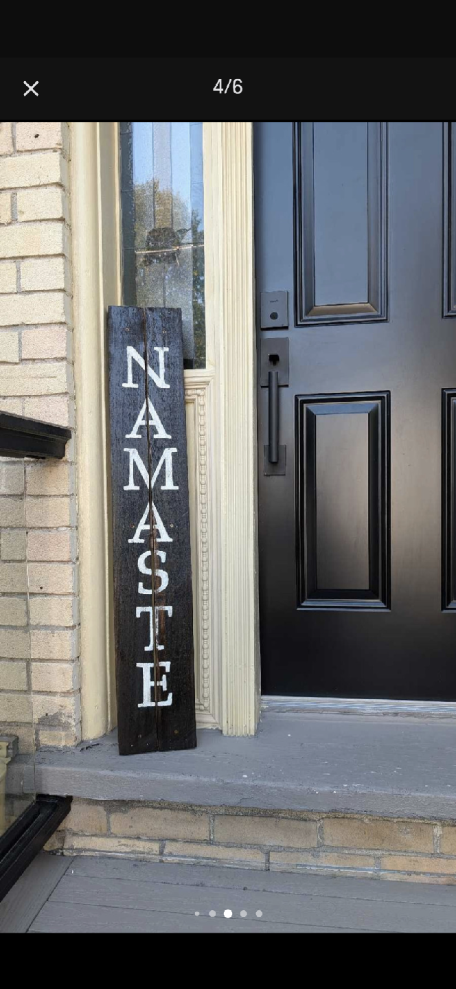 Namaste Wood Sign -Brand New - photo 3