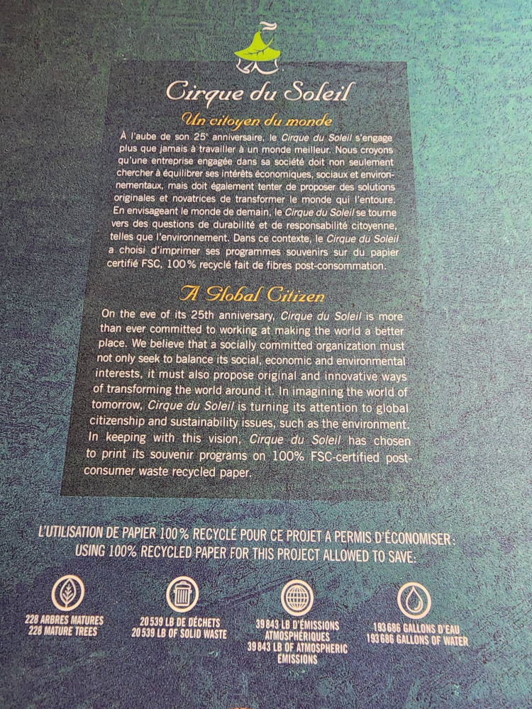 Cirque du Soleil Corteo Official Program - photo 3