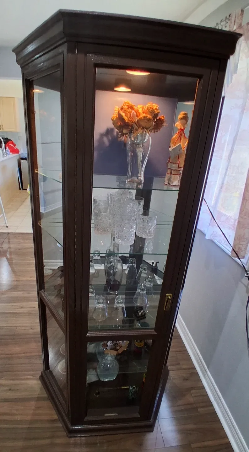 Dark Brown Display Cabinet image indicator(2)