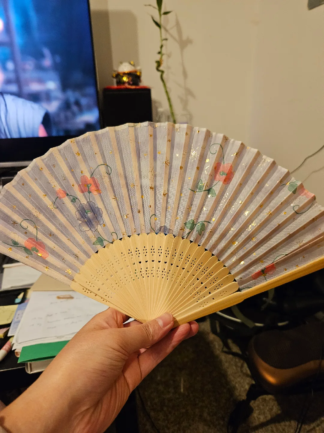 Floral Hand Fan