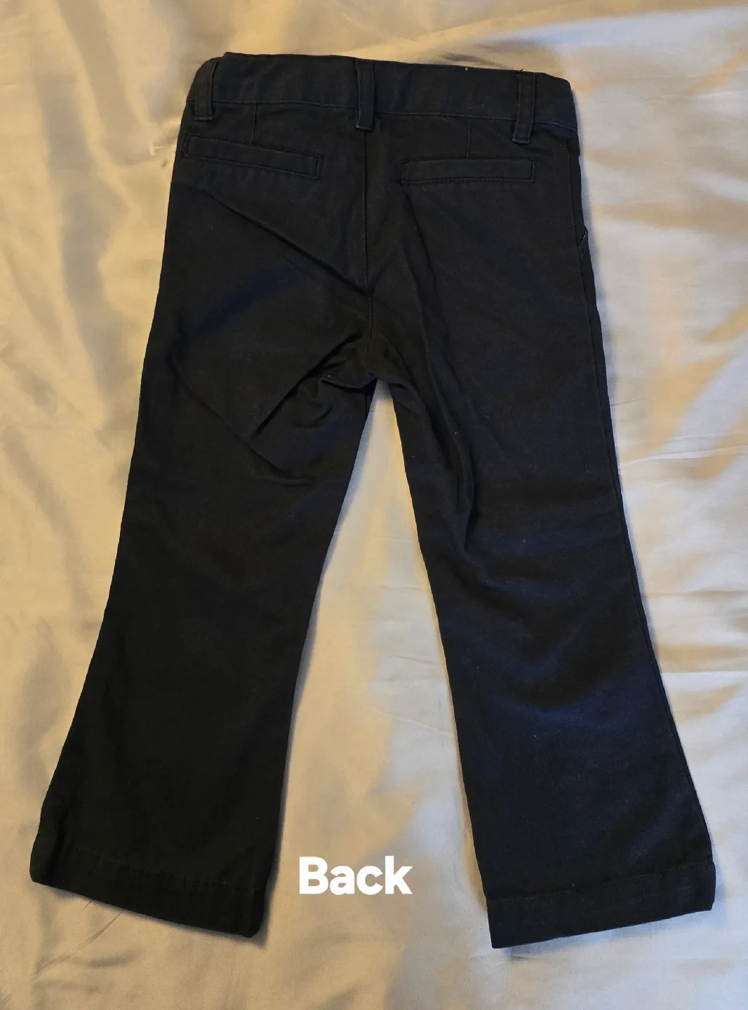 NEW! Girls Blue Old Navy Boot Cut Uniform Khaki Pants - Size 3T image indicator(3)