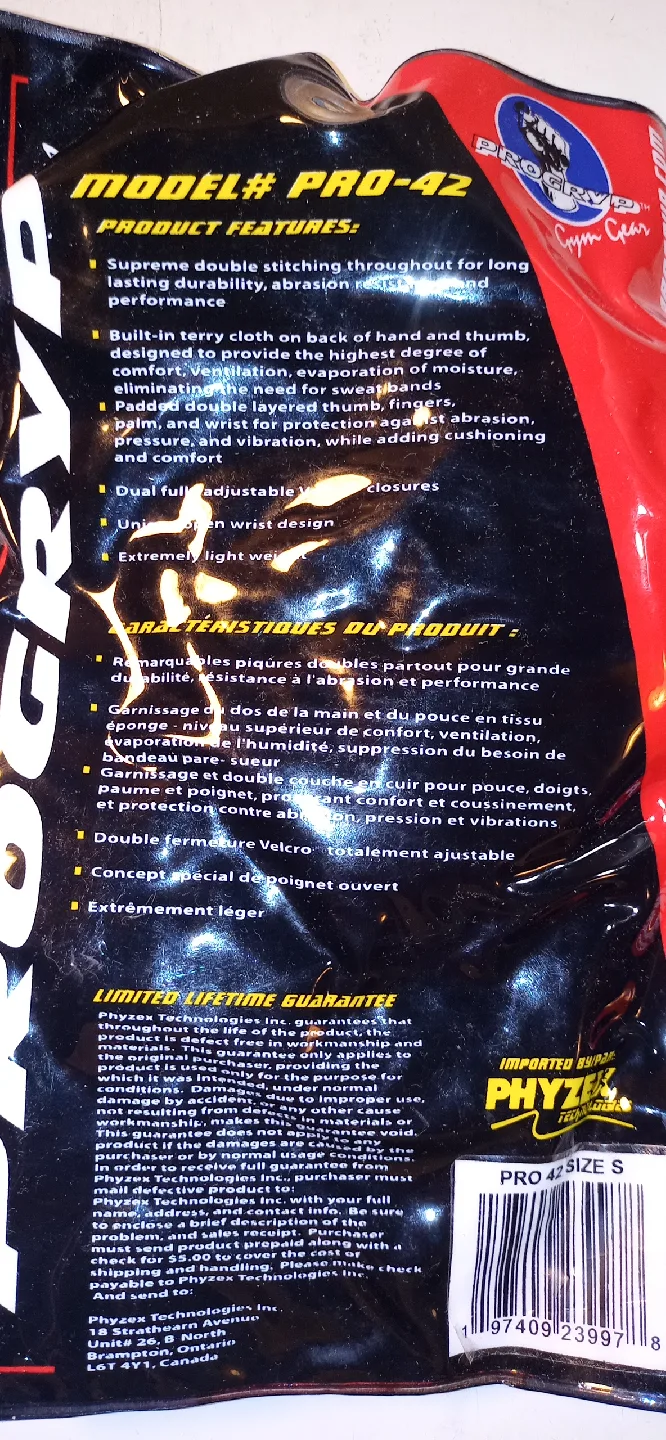 New ProGryp Raptors Weightlifting Gloves -SM+ XS image indicator(3)