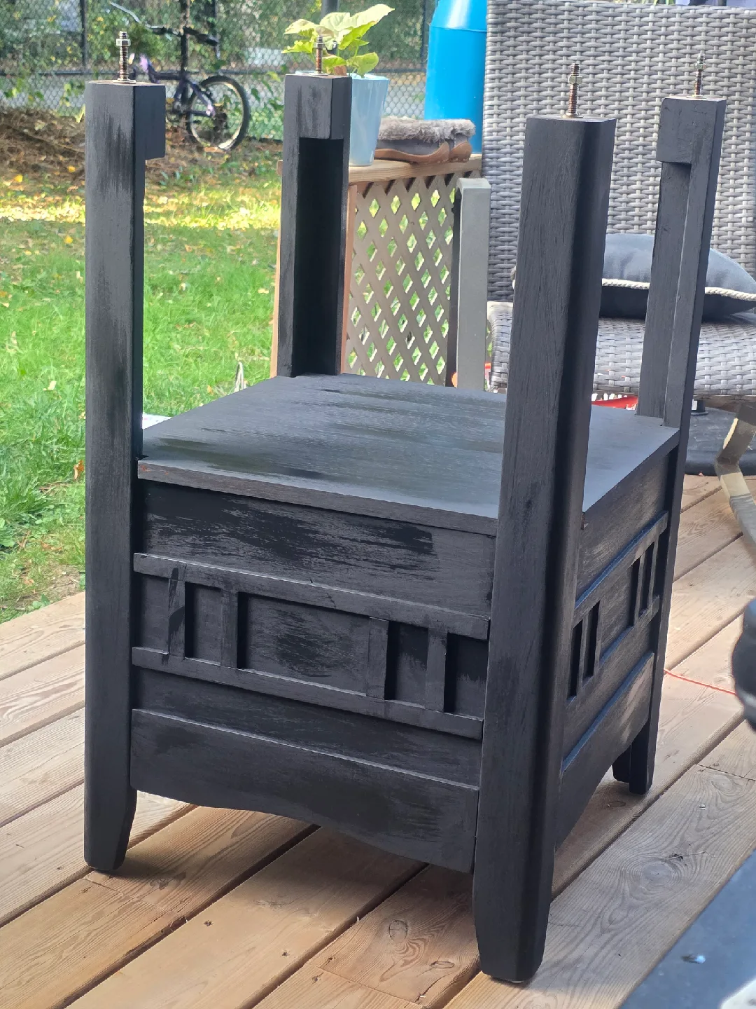 Black Pub Table w/ 4 Chairs image indicator(3)