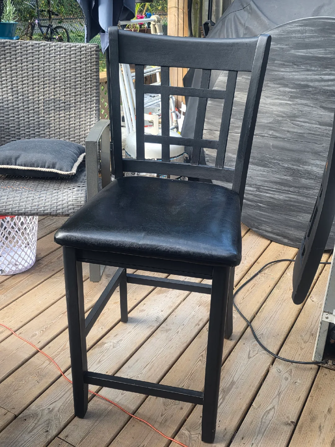 Black Pub Table w/ 4 Chairs image indicator(4)