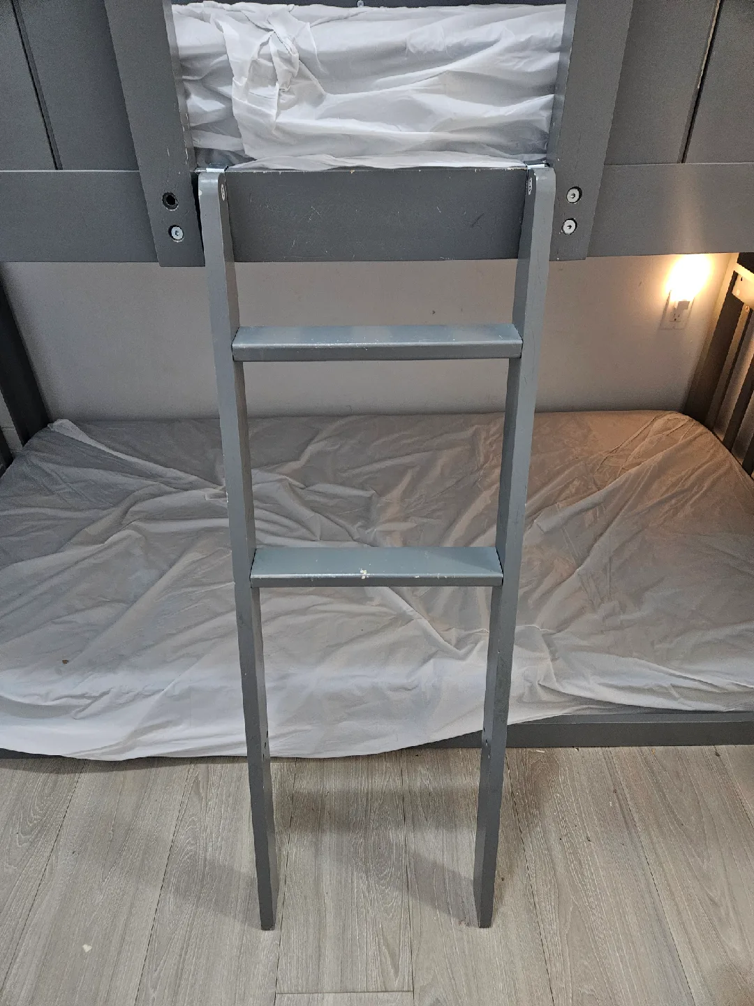 Grey Wooden Bunk Bed with House Design image indicator(3)