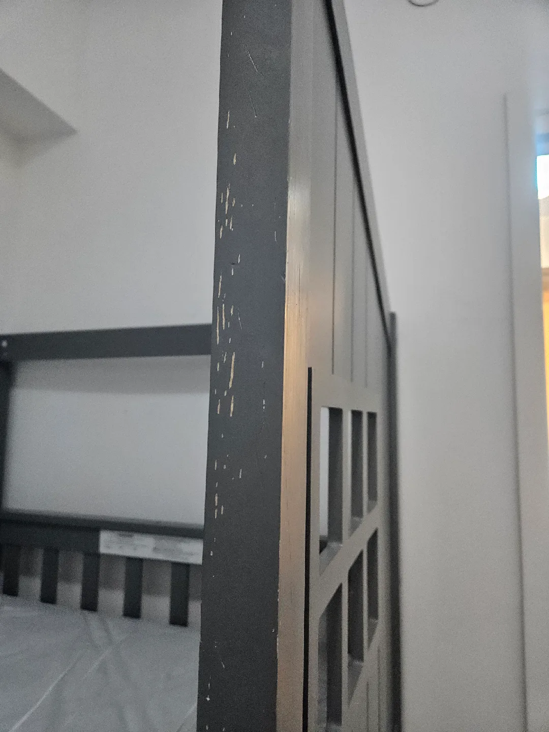 Grey Wooden Bunk Bed with House Design image indicator(7)