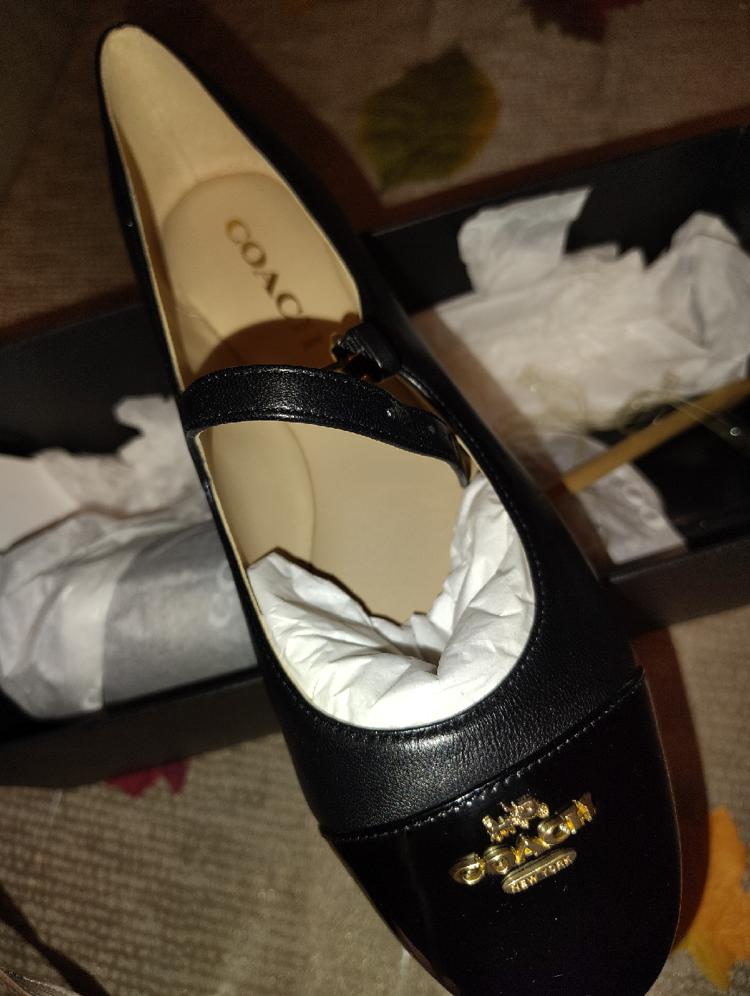 New Coach Aubree Leather Mary Janes - Size 7B - photo 3