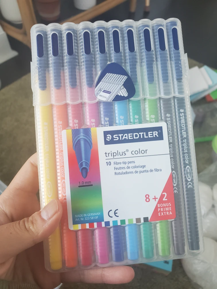 NEW Staedtler Triplus Color Fibre-Tip Pens - 10 Pack