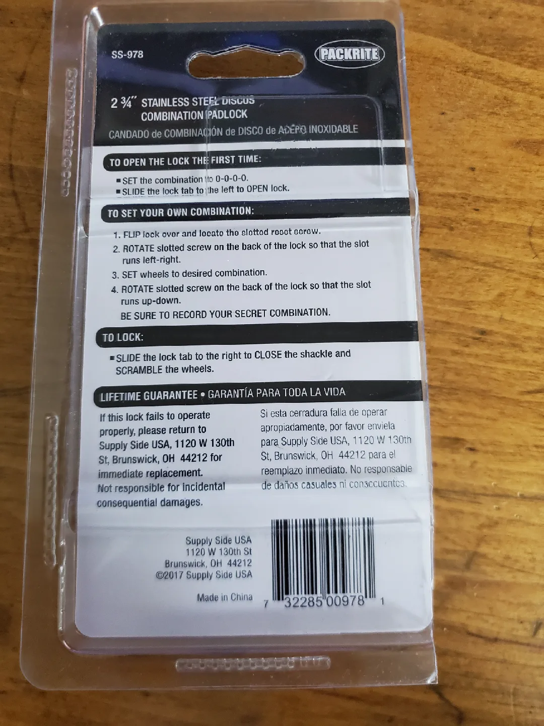 New Packrite Platinum Series Combination Padlock image indicator(2)