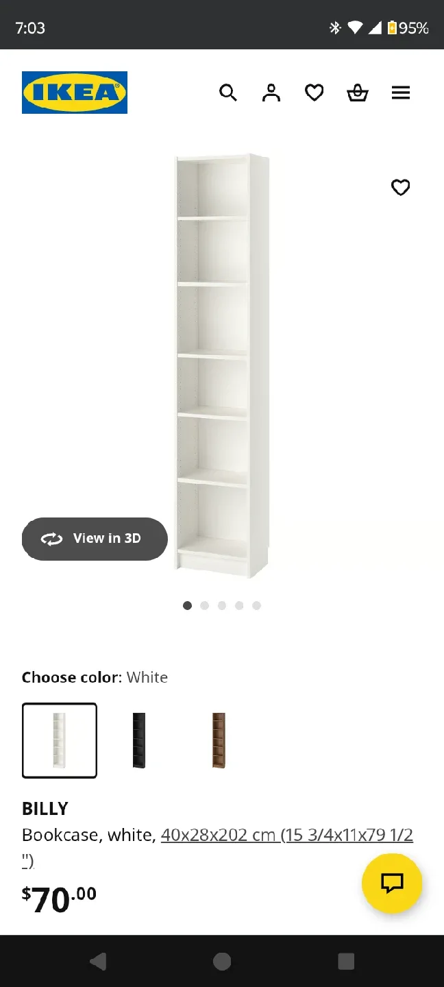 IKEA BILLY Bookcase - White