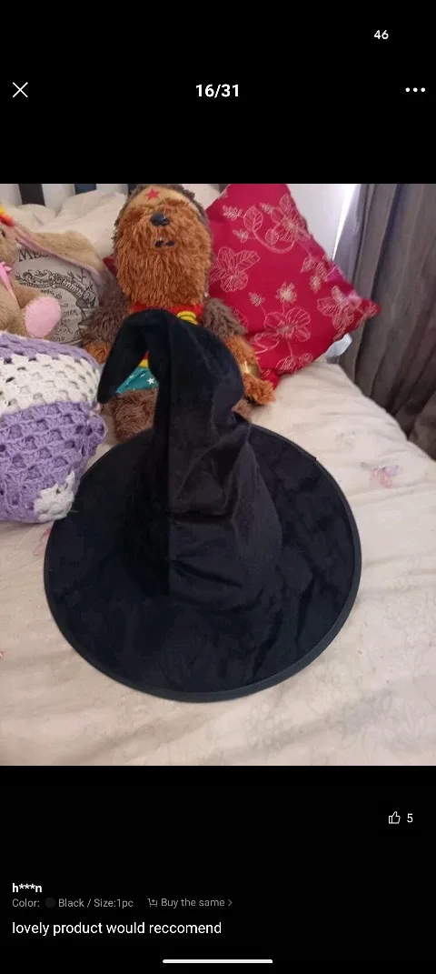 New never used Black Witch Hat - Halloween