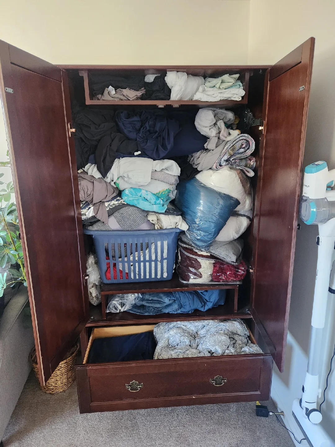 Excellent Storage Cabinet - Wooden Armoire Wardrobe image indicator(3)