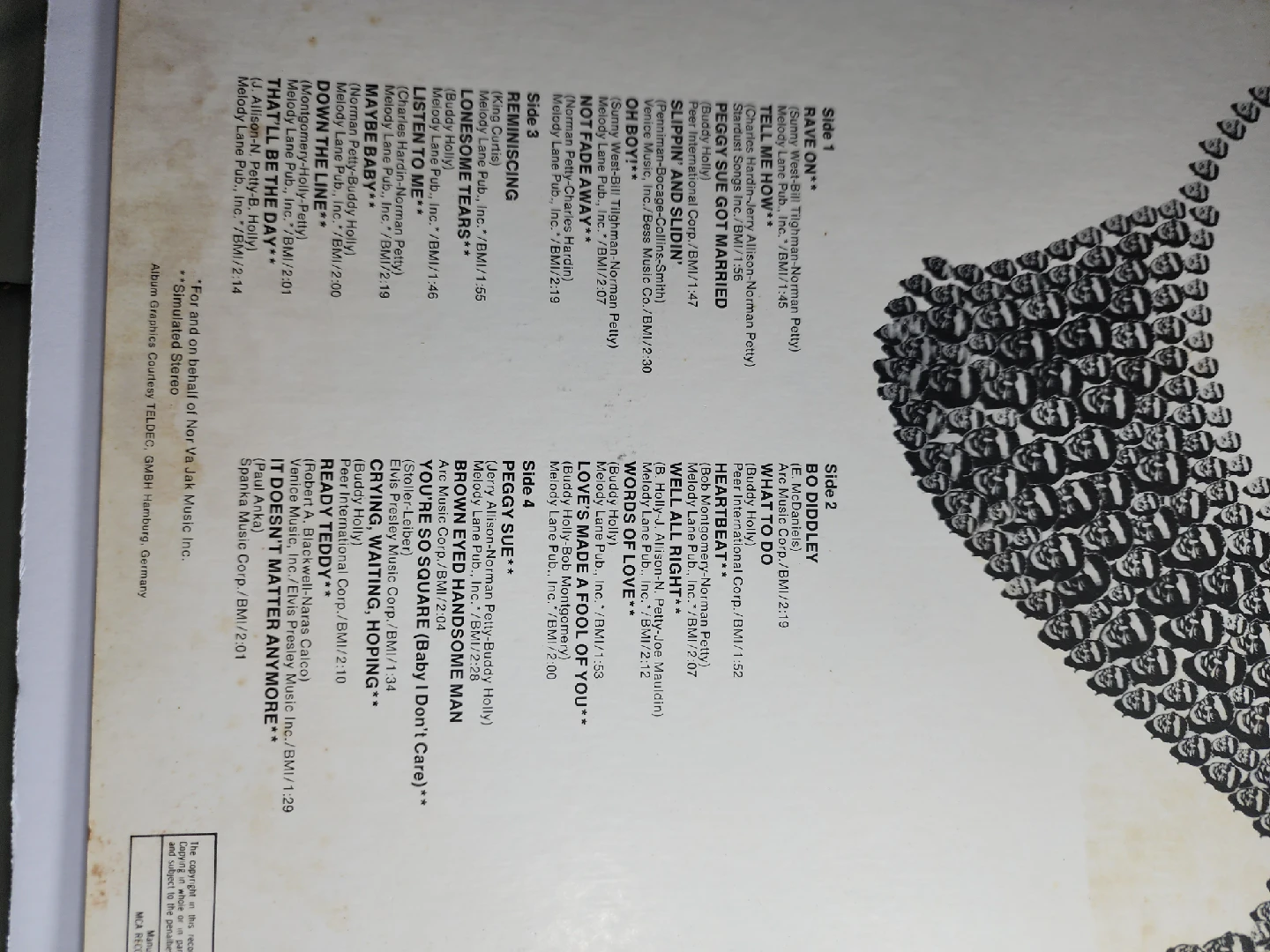 Buddy Holly A Rock & Roll Collection Vinyl Record - photo 4