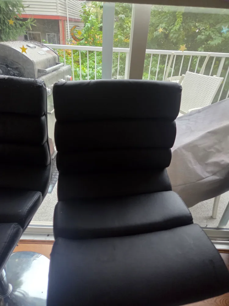 Set of 2 Black Bar Stools - Swivel image indicator(4)