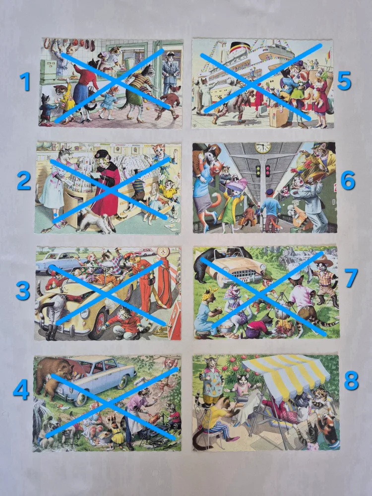 Vintage Cat Postcards from the 1940s-1950s (Alfred Mainzer) image indicator(4)