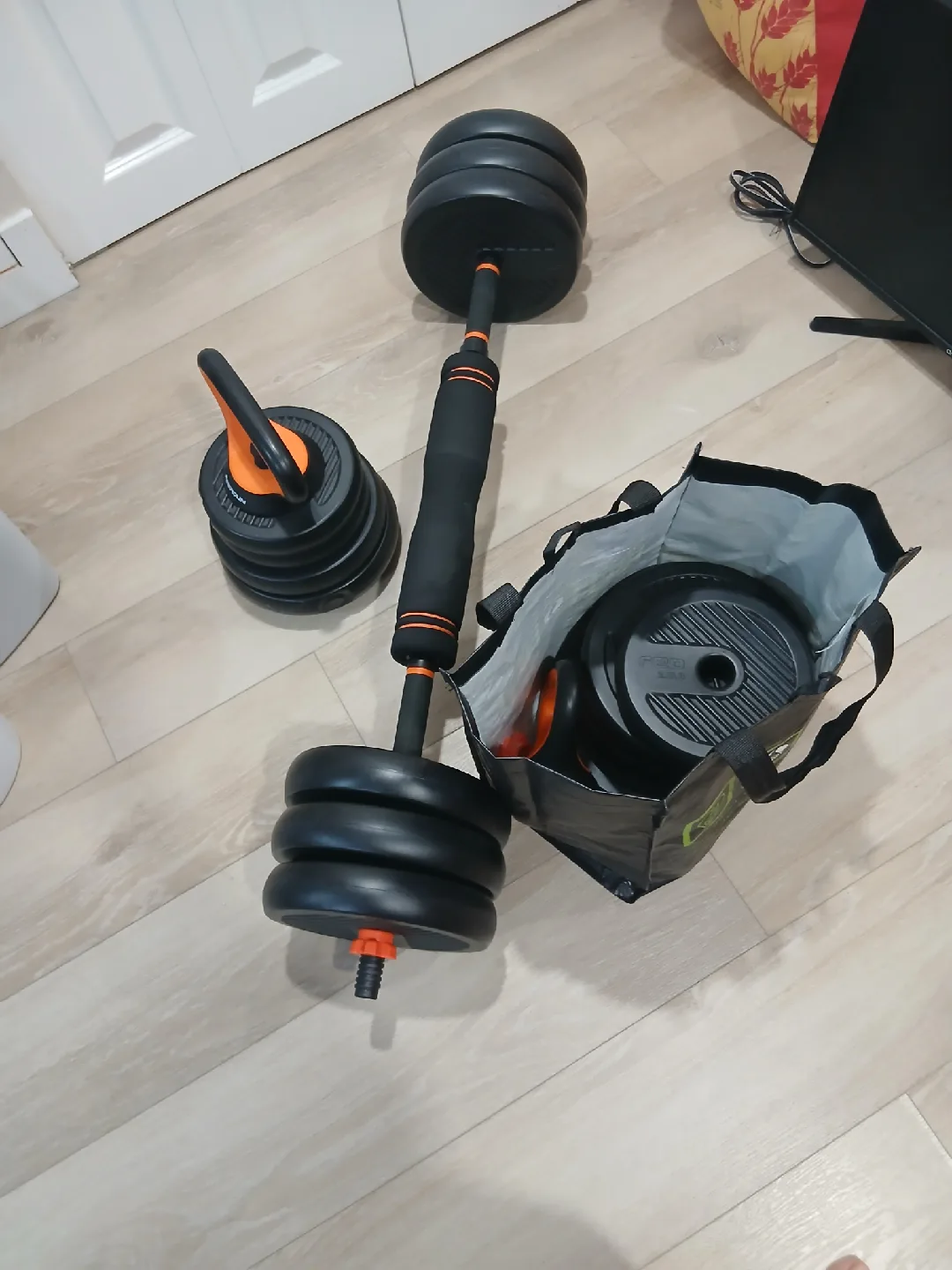 Feierdun Adjustable Dumbbell and Kettlebell Set image indicator(2)