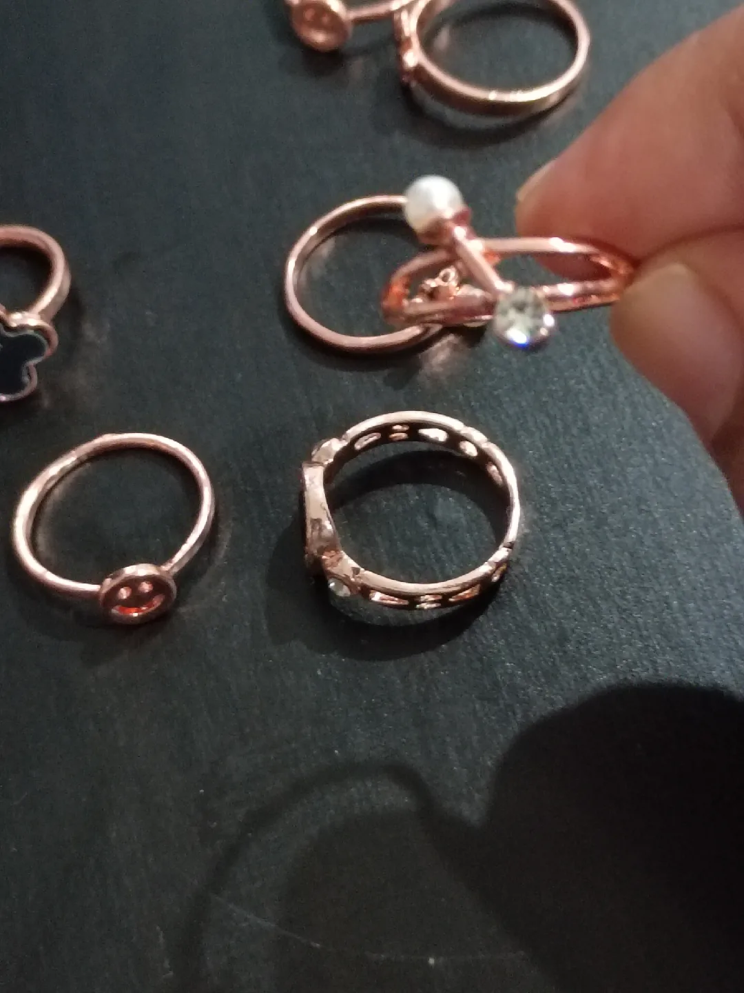 Assorted Rings - Rose Gold Tone image indicator(5)