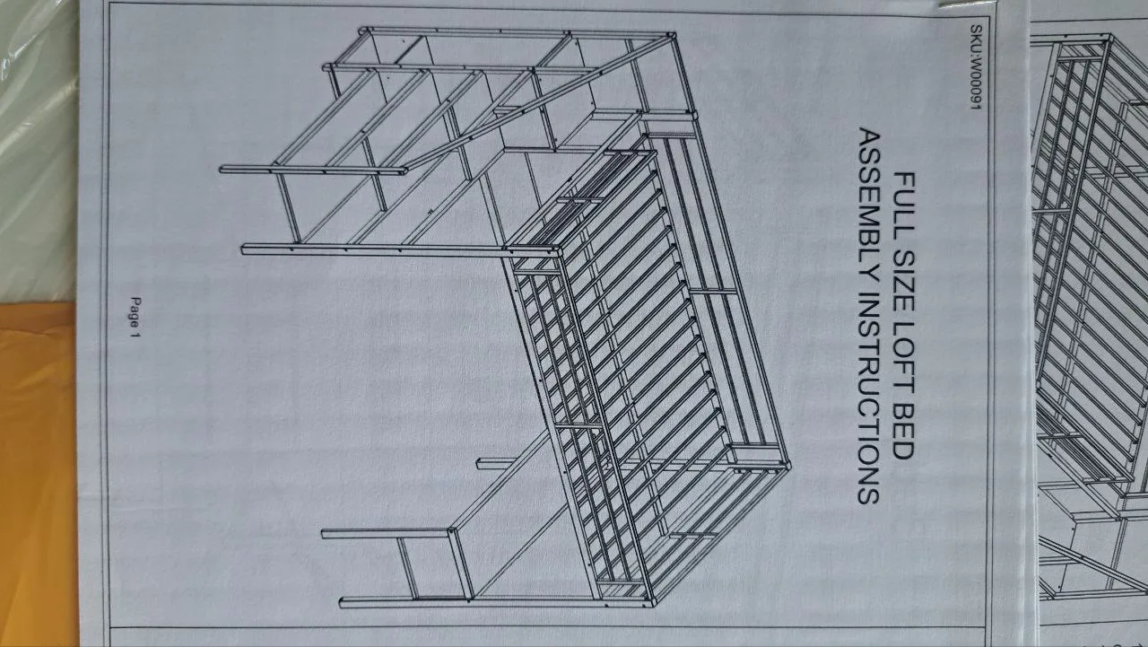 Full Size Loft Bed with Desk & Stairs - Black Metal Frame image indicator(2)